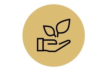 hand with plant growing icon