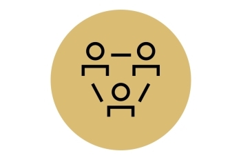 three people with lines connecting icon