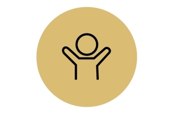 figure with arms up icon